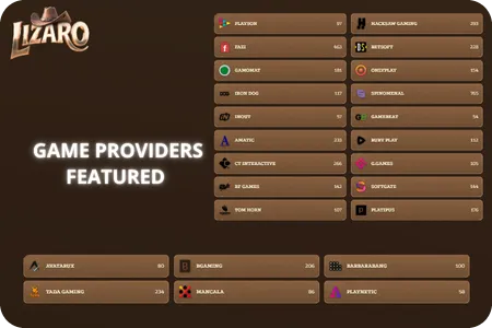 Game Providers Featured on the Platform