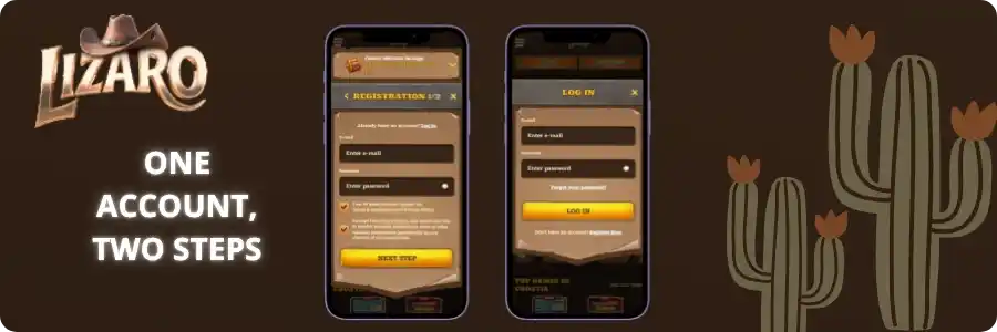 Lizaro Casino registration vs login guide
