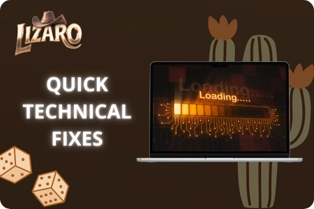 Lizaro Casino website and app loading issues